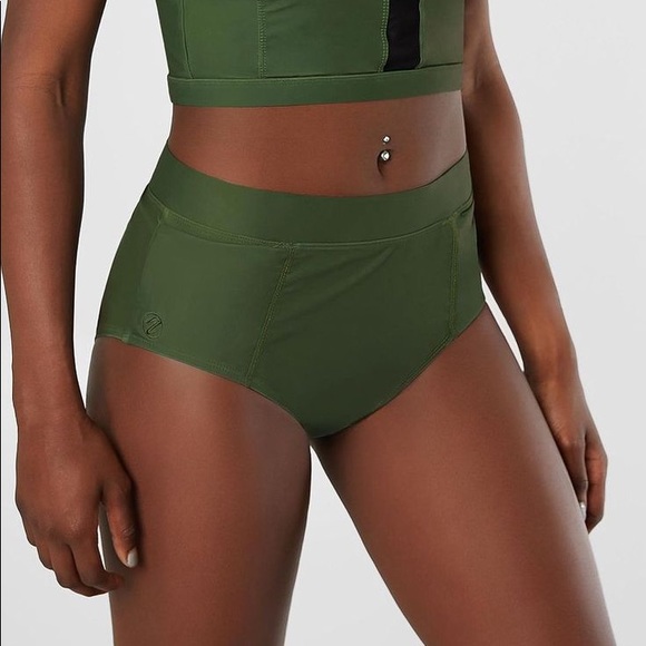 Nani Moss Pocket Swimwear Bikini Bottoms Pockets High Waist